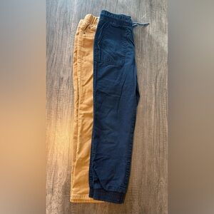 Lot of 2 Boys size 7 Navy and Tan Chino Pants